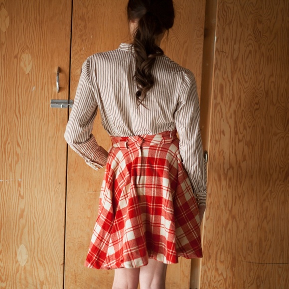 Button Up Striped Military Style Blouse - Picture 5 of 6